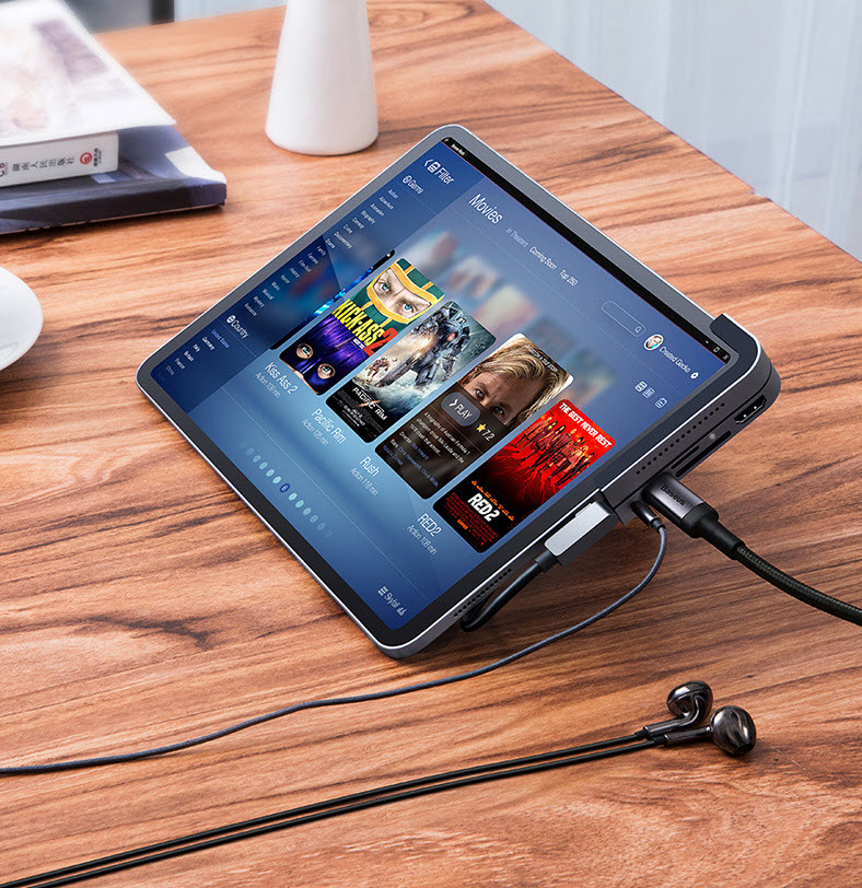 Hub bộ chia USB-C 5 in 1 Baseus GN39F cho Macbook Surface Pro/Book 2