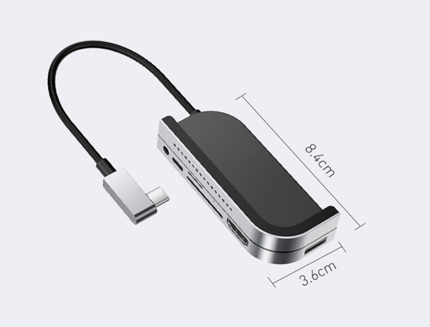 Hub bộ chia USB-C 5 in 1 Baseus GN39F cho Macbook Surface Pro/Book 2