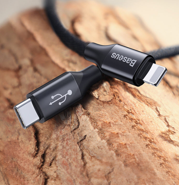 Cáp dữ liệu sạc Iphone USB-C to Lightning 2m Baseus BSS015