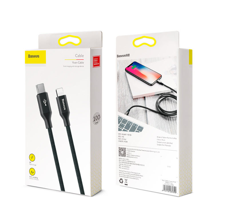 Cáp dữ liệu sạc Iphone USB-C to Lightning 2m Baseus BSS015