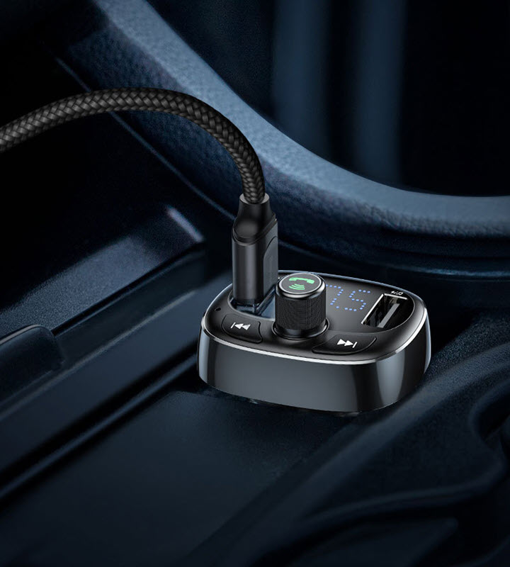 Đầu kết nối bluetooth cho xe hơi Baseus S09 đọc thẻ nhớ USB nghe nhạc