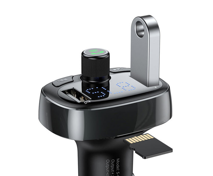 Đầu kết nối bluetooth cho xe hơi Baseus S09 đọc thẻ nhớ USB nghe nhạc