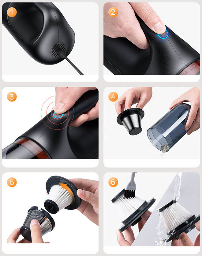 Máy hút bụi mini cầm tay cho xe hơi Baseus A7