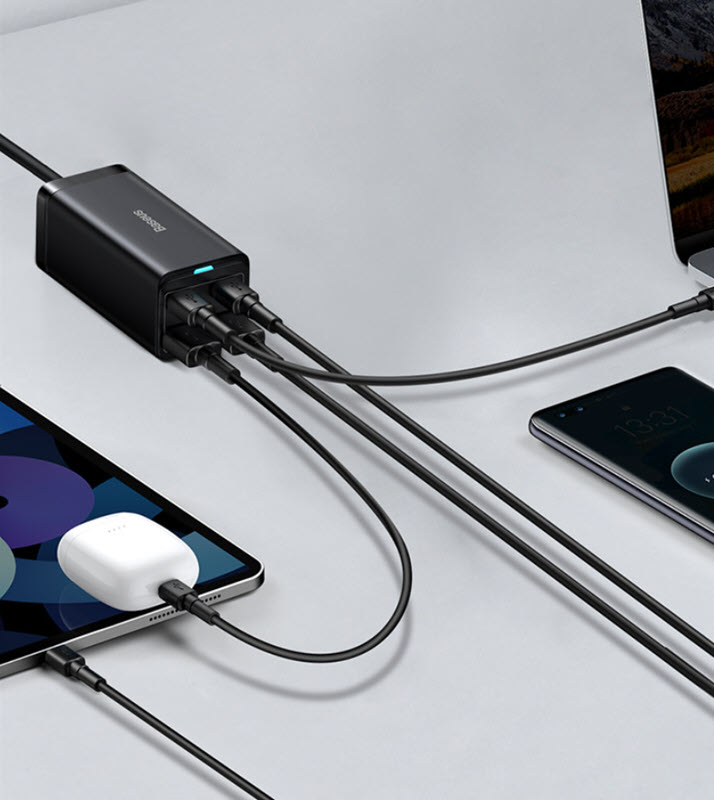 Adapter sạc laptop điện thoại USB và Type-C Baseus CCDK100UC