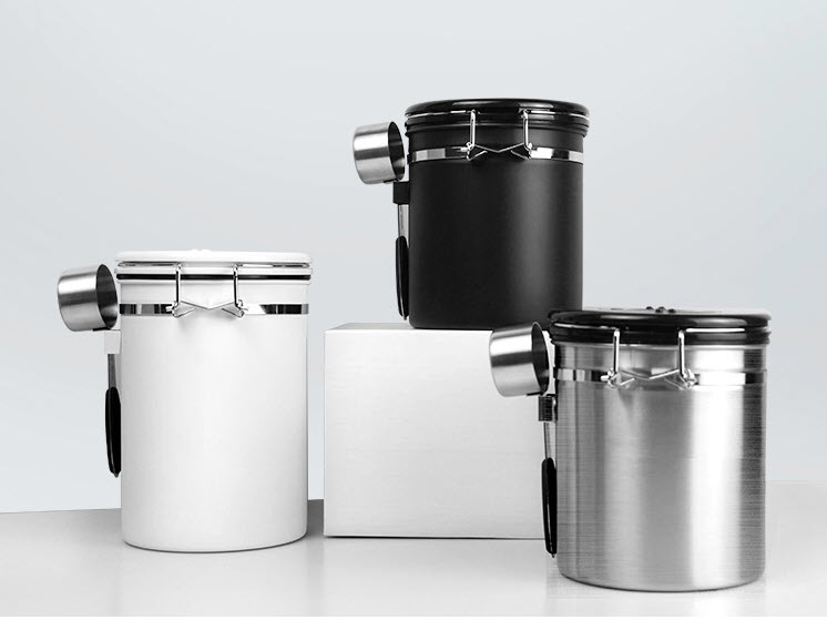 Hũ bảo quản trà cà phê có nắp gài inox 304 SHZ121518