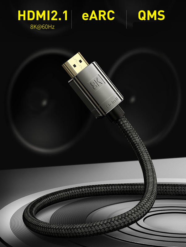 Cáp HDMI to HDMI chuẩn 2.1 hỗ trợ độ phân giải 8K/60Hz Baseus BSS036