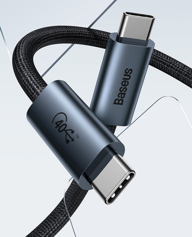 Cáp dữ liệu 2 đầu Type-C chuẩn USB4.0 hỗ trợ 8K/60Hz Baseus BSS039