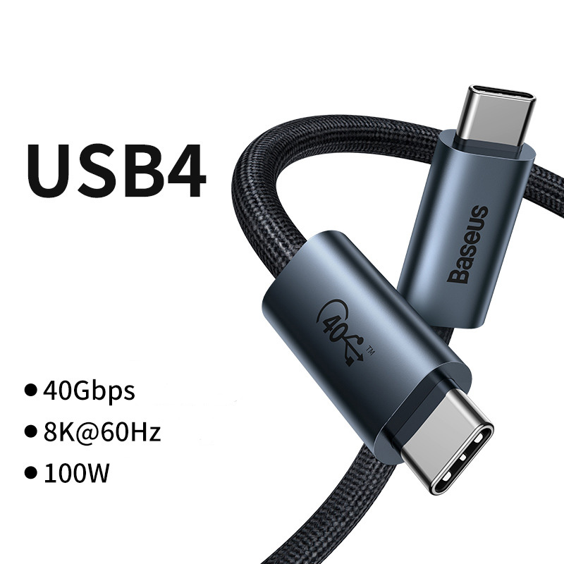 Cáp dữ liệu 2 đầu Type-C chuẩn USB4.0 hỗ trợ 8K/60Hz Baseus BSS039
