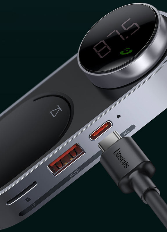 Thiết bị nhận bluetooth cho xe hơi Baseus BSS040 phát nhạc đọc thẻ nhớ