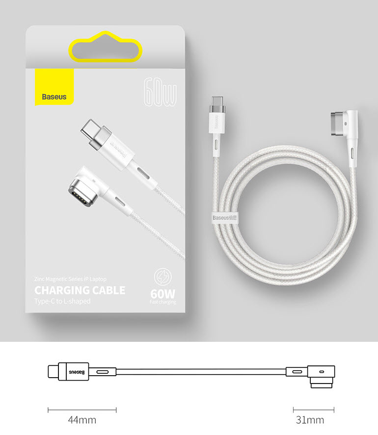 Cáp sạc cho Apple Notebook Type-C 60W Baseus BSS041