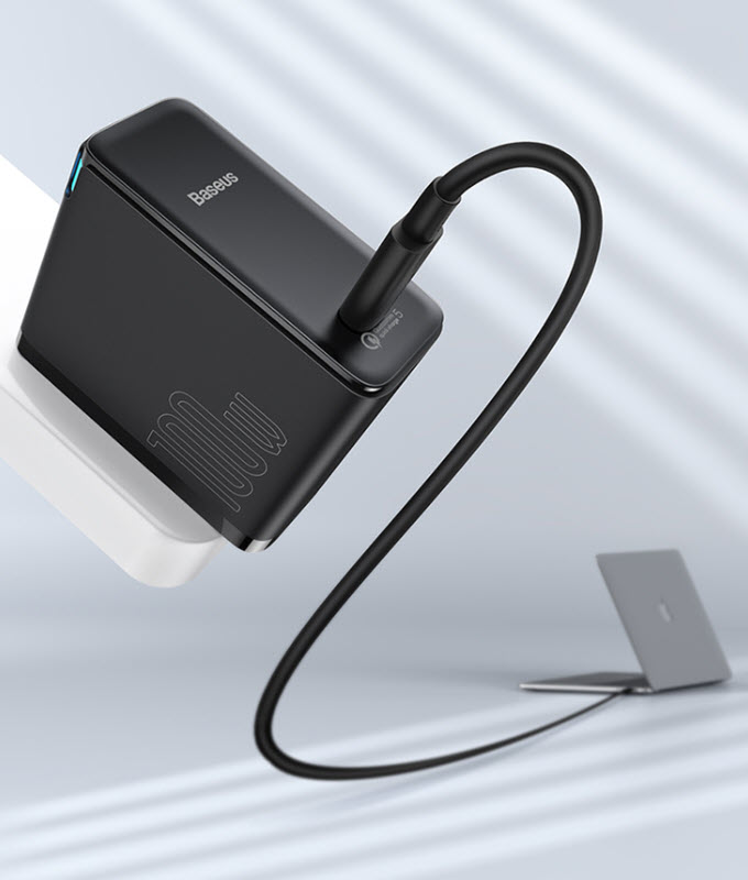 Adapter củ sạc nhanh laptop điện thoại 100W Baseus BSS043