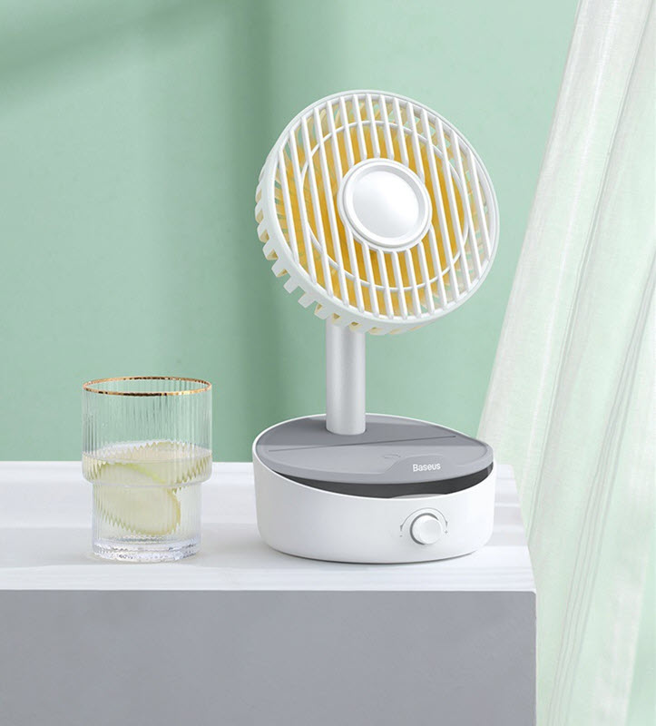 Quạt bàn mini kèm sạc không dây chuẩn Qi Baseus BSW513