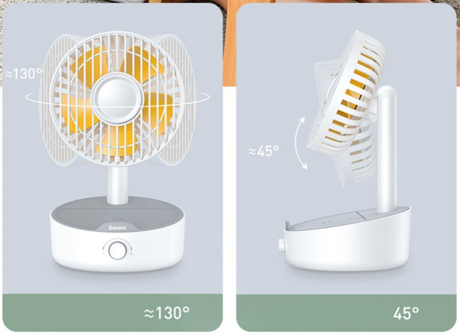 Quạt bàn mini kèm sạc không dây chuẩn Qi Baseus BSW513