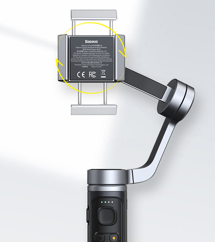 Tay cầm chống rung gimbal Baseus BC02 bám theo chuyển động kết nối bluetooth