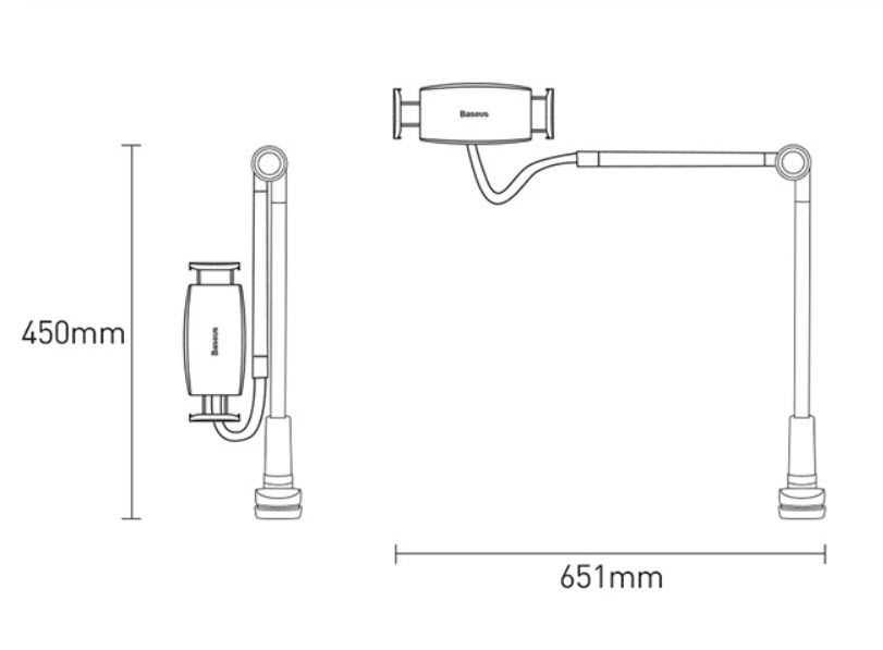 Giá gắn điện thoại ipad đa năng Baseus BSS056