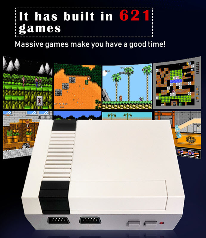 Máy chơi game NES 8-bit ngày xưa tích hợp 621 trò chơi OEM NES621