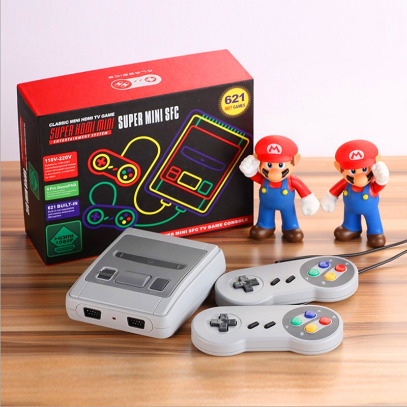 Máy chơi game SNES 8-bit ngày xưa tích hợp 621 trò chơi OEM SFC01