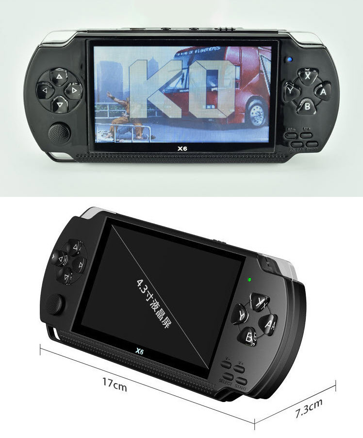 Máy chơi game cầm tay hệ PSP NES GBA màn hình 4.3inch OEM BB-X6