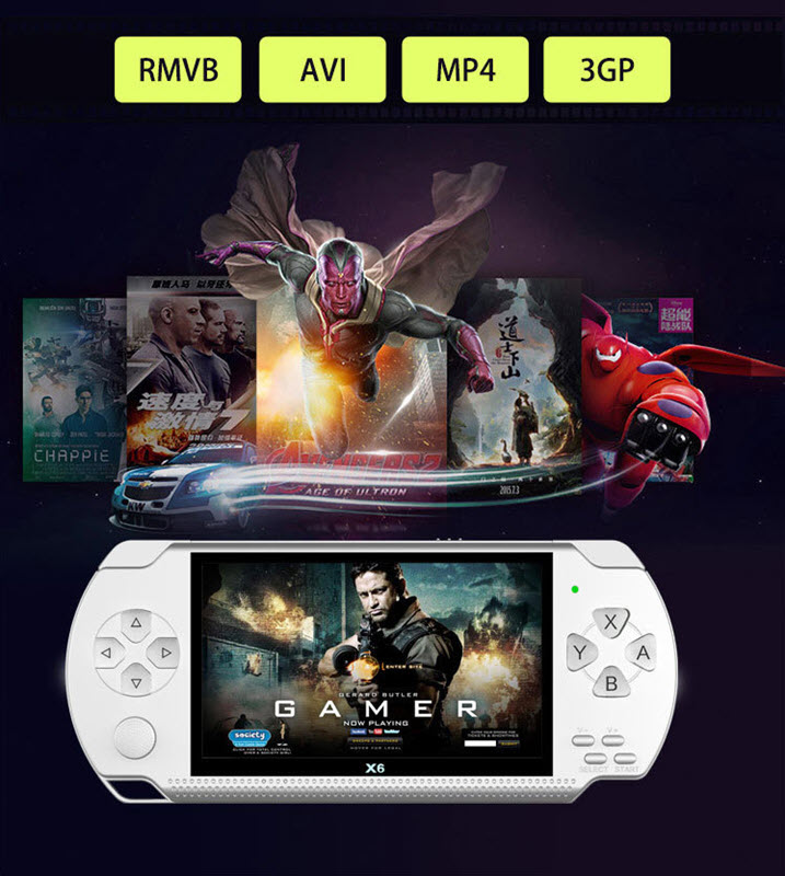 Máy chơi game cầm tay hệ PSP NES GBA màn hình 4.3inch OEM BB-X6