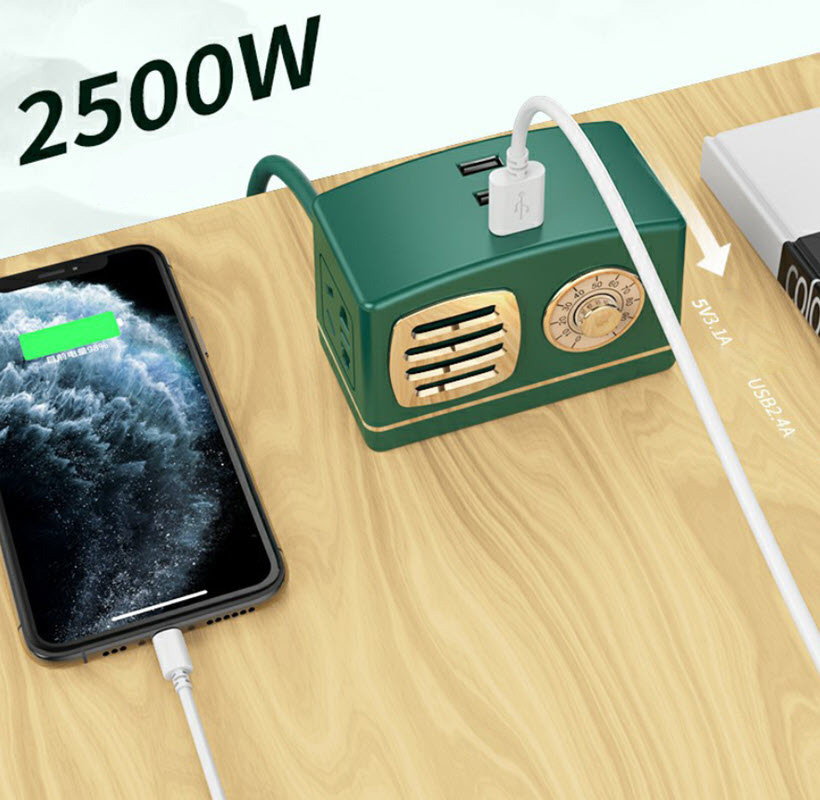 Ổ cắm điện để bàn 3 cổng USB và 4 ổ cắm điện 2500W OEM RP003