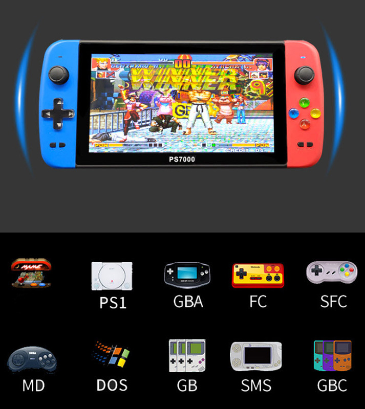 Máy chơi game cầm tay hệ PSP NES GBA màn hình 7inch OEM BB-PS7000