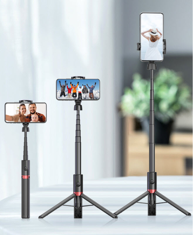 Gậy selfie có remote chụp từ xa bluetooth co giãn 1m3 OEM AB403