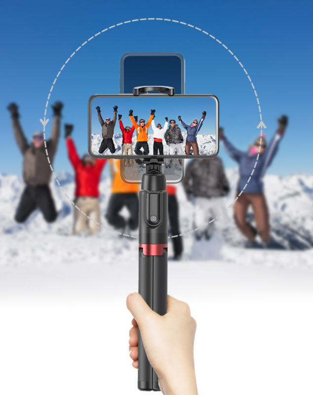 Gậy selfie có remote chụp từ xa bluetooth co giãn 1m3 OEM AB403
