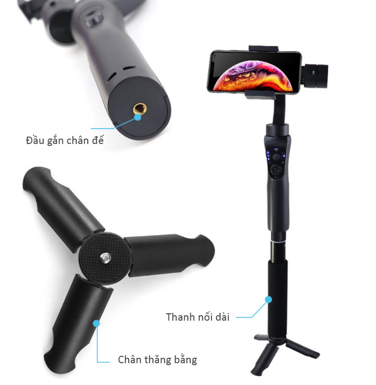 Gimbal tay cầm chống rung 3 trục cân bằng Iekuco S5B