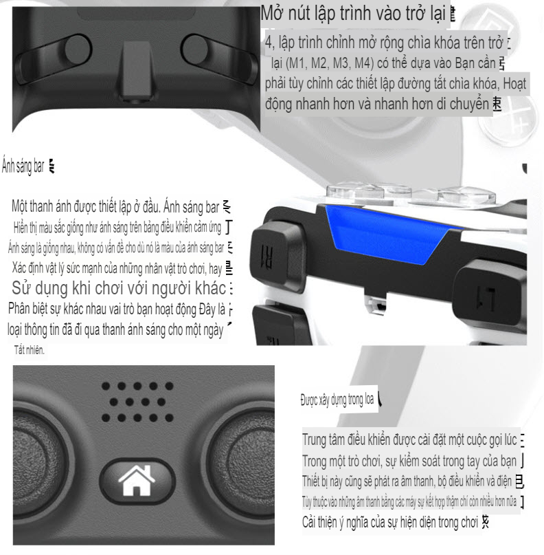 Tay cầm chơi game không dây PS4/PC OEM P02