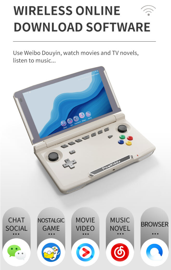 Máy chơi game cầm tay PSP màn hình 5.5inch PowKiddy X18S