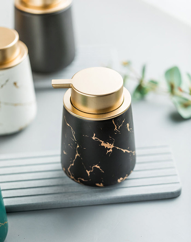 Bình đựng xà bông rửa tay sữa tắm gốm sứ 400ml ZIXIN ZANE01