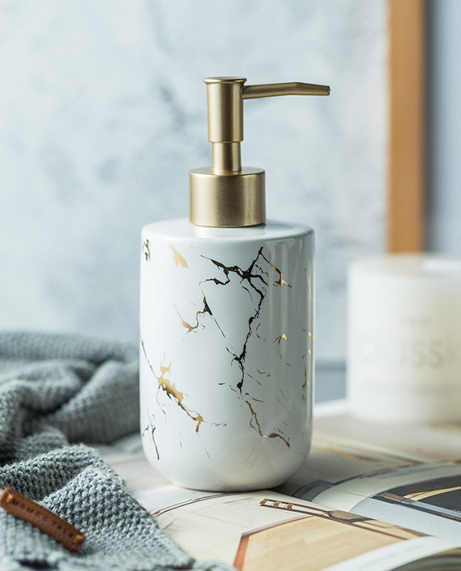 Bình đựng xà bông rửa tay sữa tắm gốm sứ 300ml ZIXIN ZANE05