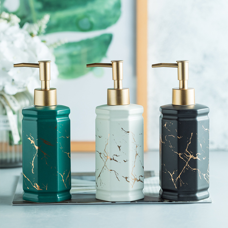 Bình đựng xà bông rửa tay sữa tắm gốm sứ 350ml ZIXIN ZANE07