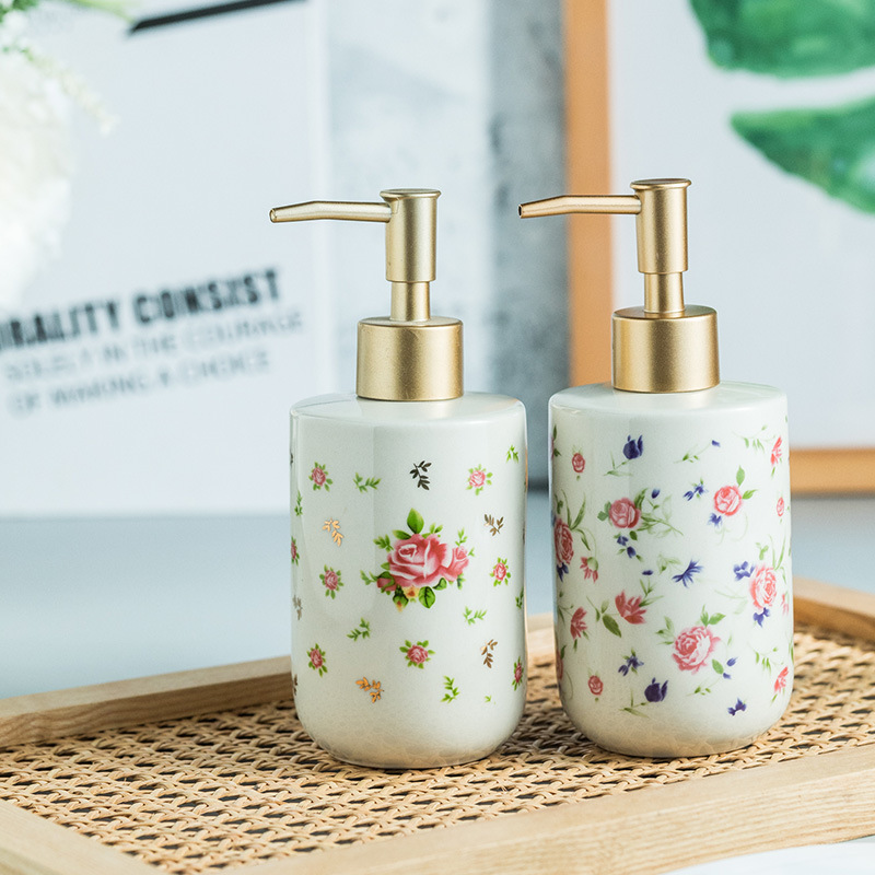 Bình đựng xà bông rửa tay sữa tắm gốm sứ 320ml ZIXIN ZANE12