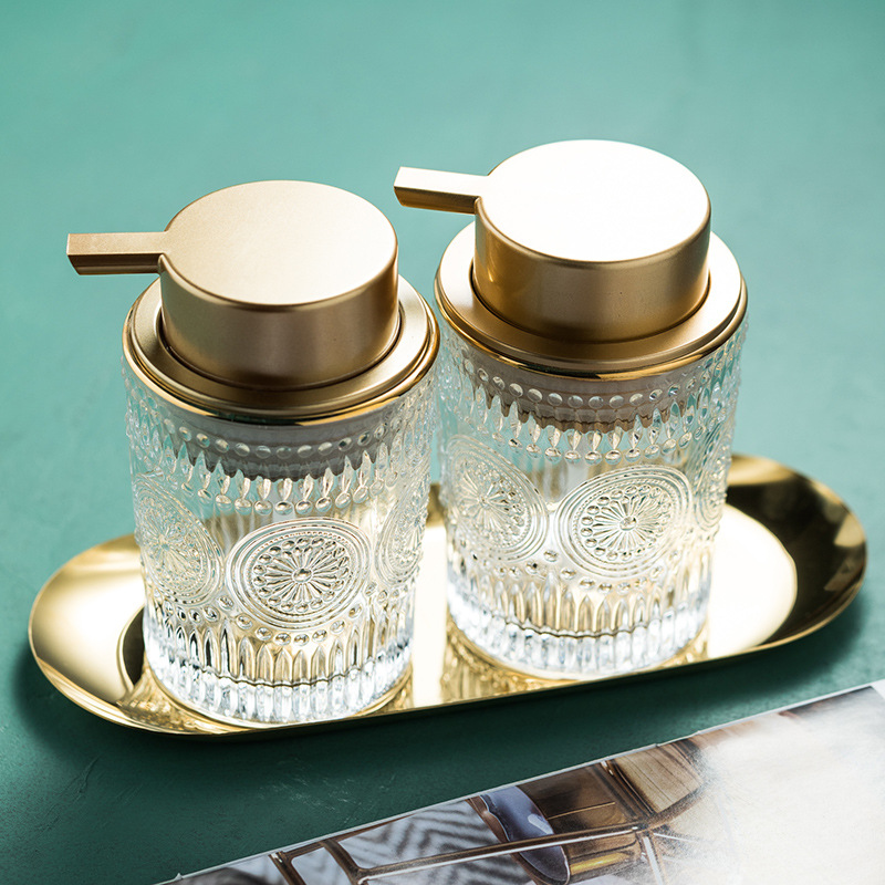 Bình đựng xà bông rửa tay sữa tắm dầu gội thủy tinh 200ml ZIXIN ZANE16