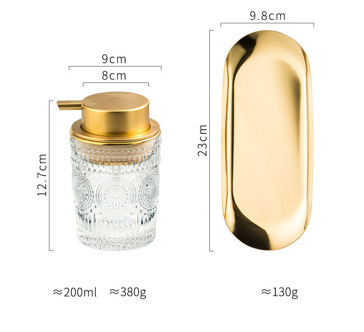 Bình đựng xà bông rửa tay sữa tắm dầu gội thủy tinh 200ml ZIXIN ZANE16