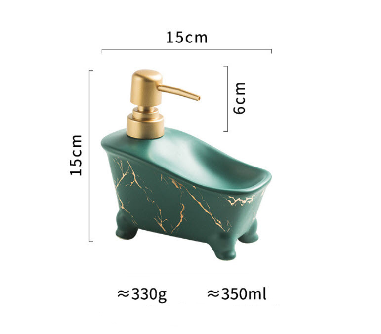 Bình đựng xà bông rửa tay sữa tắm dầu gội gốm sứ 350ml ZIXIN ZANE25