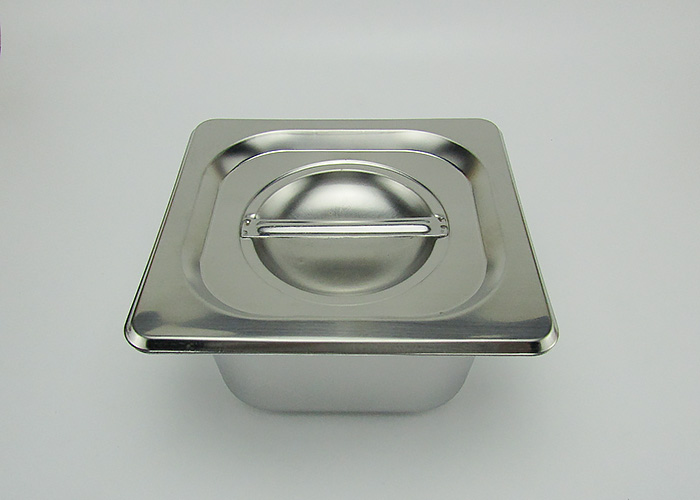 Khay buffet inox đựng thức ăn có nắp KDTA65 sâu 6.5cm