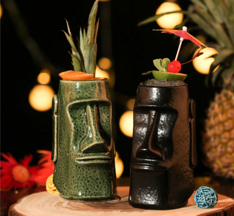 Ly Cocktail gốm sứ phong cách Hawaii Thổ Dân Barx G10209