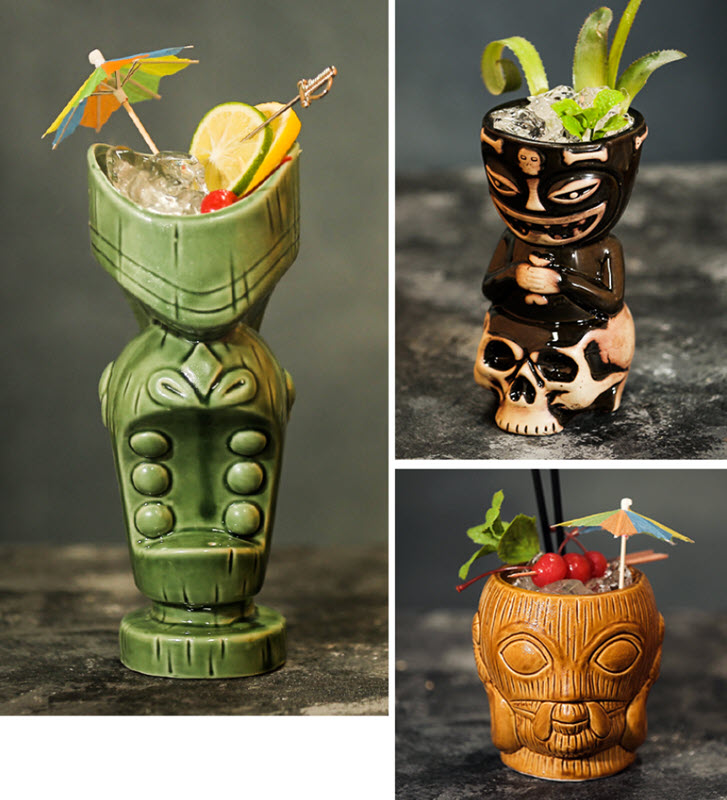Ly Cocktail gốm sứ phong cách Hawaii Thổ Dân Barx G10209