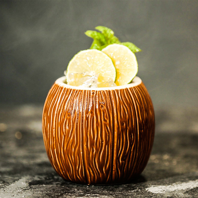 Ly Cocktail gốm sứ hình trái dừa Barx BX003
