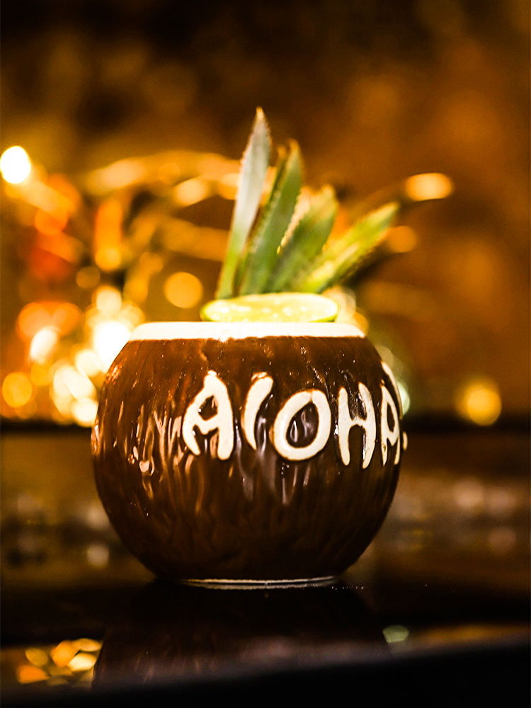 Ly Cocktail gốm sứ hình trái dừa Barx BX003