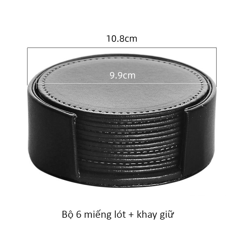 Đế lót ly da PU hàng thủ công Barx BX035