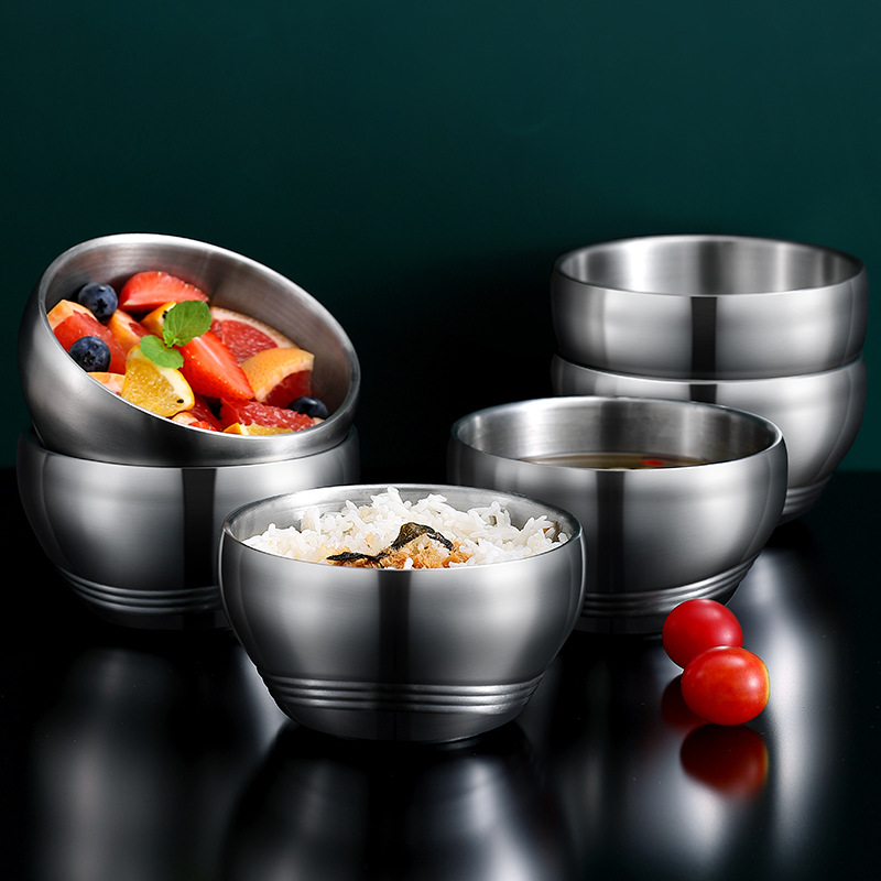 Chén ăn cơm inox cách nhiệt 2 lớp 304 Vandhome WD6529.