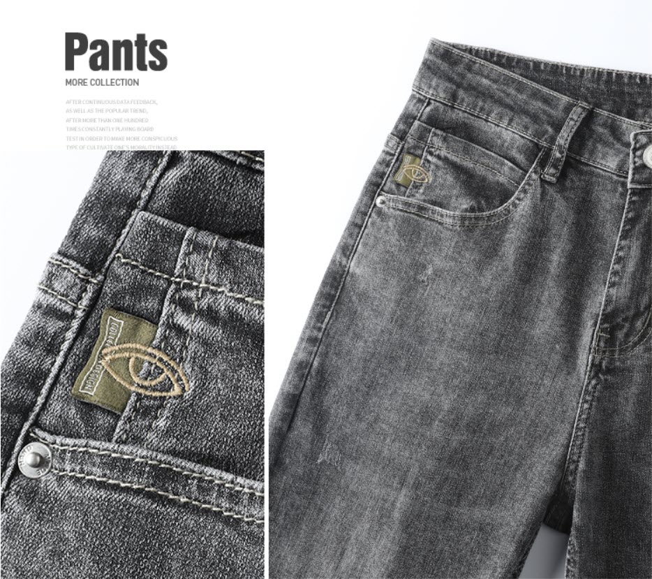 Quần jean nam Sweecoe SW8612 slim feet washed summer 2022