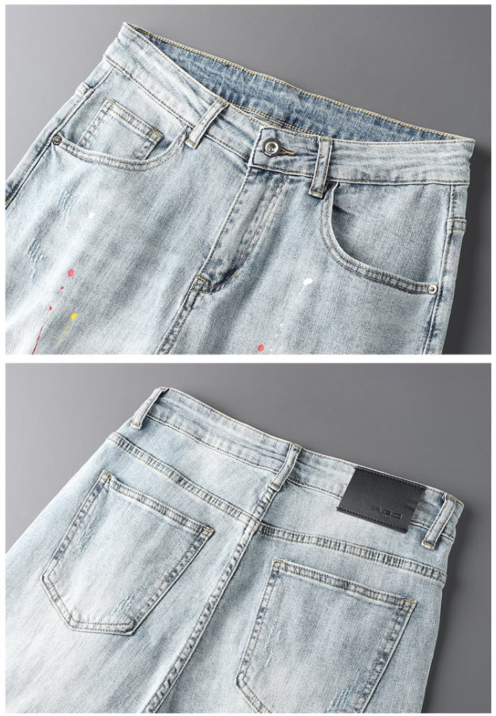 Quần jean nam wash trắng Sweecoe SW9213 Korean style 2022