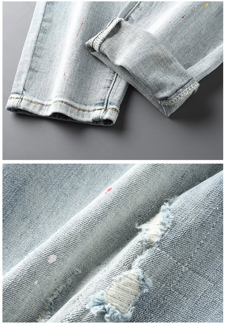 Quần jean nam wash trắng Sweecoe SW9213 Korean style 2022