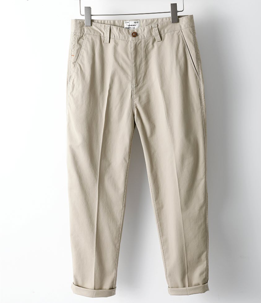 Quần khaki nam Sweecoe SWD277 dáng bút chì retro style 2022