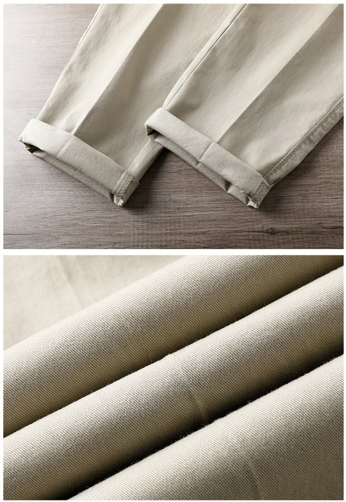 Quần khaki nam Sweecoe SWD277 dáng bút chì retro style 2022
