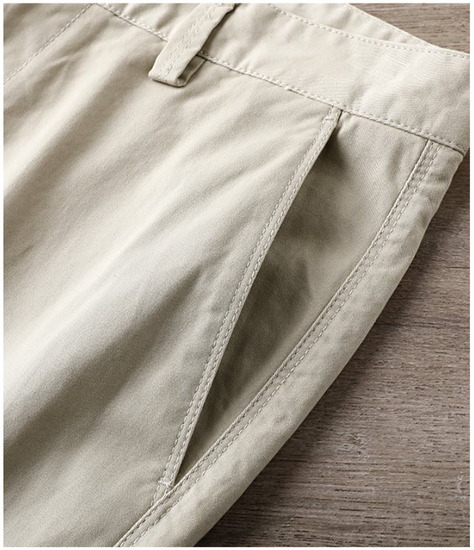 Quần khaki nam Sweecoe SWD277 dáng bút chì retro style 2022